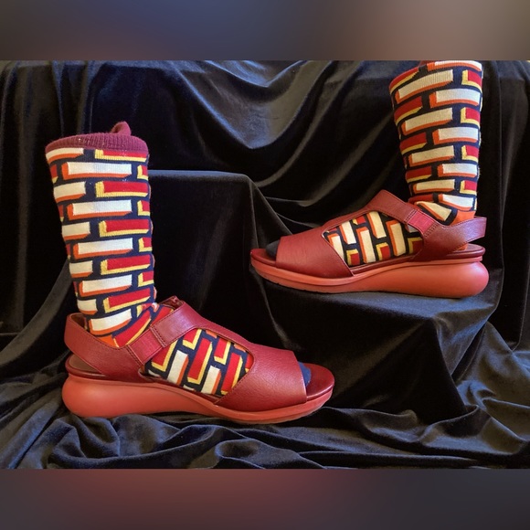 Camper Red Bubble Sandals - Picture 2 of 7